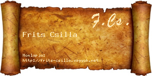 Frits Csilla névjegykártya